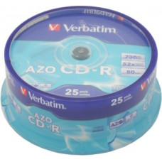 Verbatim CD-R 52x 700MB 25P CB Azo 43352