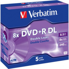 Verbatim DVD+R (8x) 8.5GB DoubleLayer 5P JC 43541