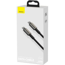 Baseus Type-C - Type-C cable Tungsten Gold Fast charging and data 100W (20V/5A) 1m Black (CATWJ-01)