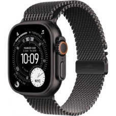 Apple Watch Ultra 3 GPS + Cellular 49mm Black Titanium Case with Black Titanium Milanese Loop - Medium