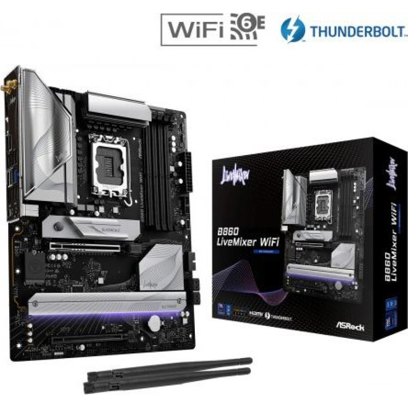 Asrock Motherboard B860 LIVEMIXER WIFI s18 51 4DDR5 ATX