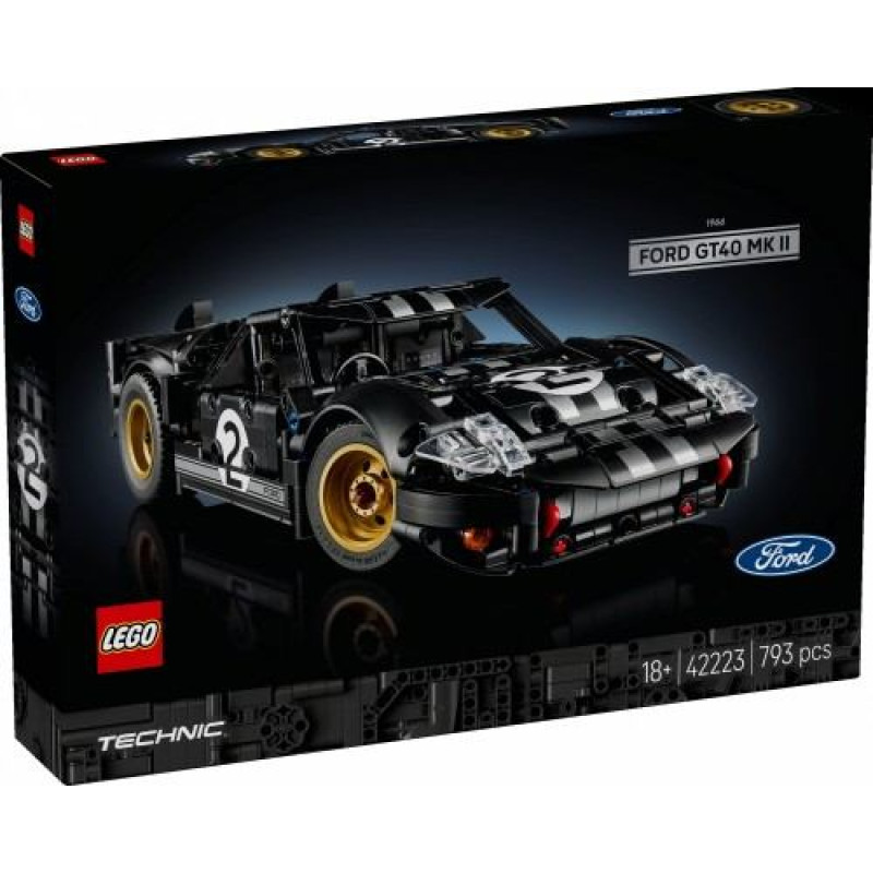 Lego Blocks Technic 42223 1966 Ford GT40 MKII Race Car