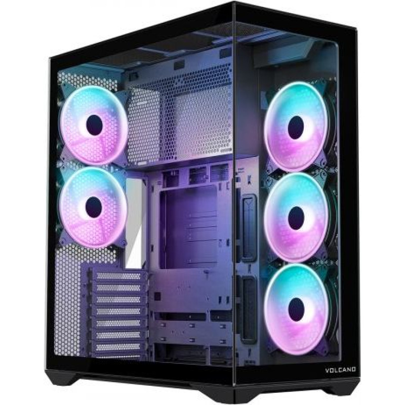 Modecom PC case Volcano Space XL ARGB Full Tower 5 fans, black