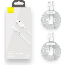 Baseus TZCATZJ-02 USB cable 1.5 m USB A USB C White