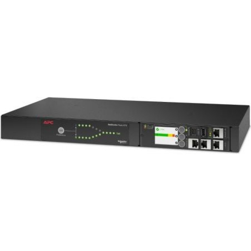 APC Przełącznik źr&oacute;deł zasilania AP4423A Rack ATS, 230V, 16A, wejście C20, wyjścia 8x C13, 1x C19