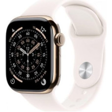 Apple Watch Series 11&nbsp;GPS + Cellular 42mm&nbsp;Gold Titanium Case with Light Blush Sport Band - S/M