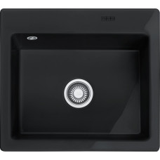 Franke Izlietne. Mythos MTK 610-58, 2 caurumi, 124.0335.851, oniksa (melna).