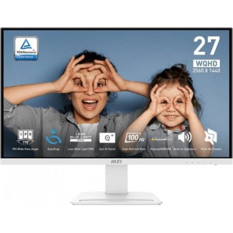 MSI Monitor PRO MP273QW E2 27 inch LED/FHD/Flat/100Hz/White