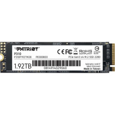 Patriot Dysk SSD Patriot P310 1.92TB M.2 2280 PCI-E x4 Gen3 NVMe (P310P192TM28)