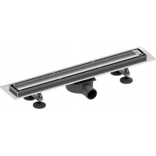 Tece Du&scaron;o latako komplektas 2 in1 su dvipusėmis grotelėmis steel/plate 800mm Tece Linus 15103080