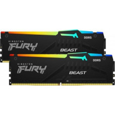 Kingston Fury Pamięć Kingston Fury Beast RGB, DDR5, 16 GB, 6000MHz, CL30 (KF560C30BBEAK2-16)