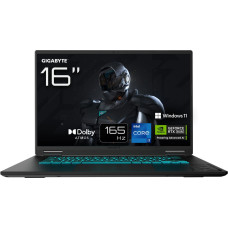Gigabyte Gaming A16 CTHI3DE894SH, Black Steel Gaming Laptop, Core i7-13620H, RTX 5050
