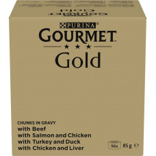 Purina Nestle PURINA GOURMET GOLD Pieces in sauce Mix of 4 flavors - wet cat food - 96x85g