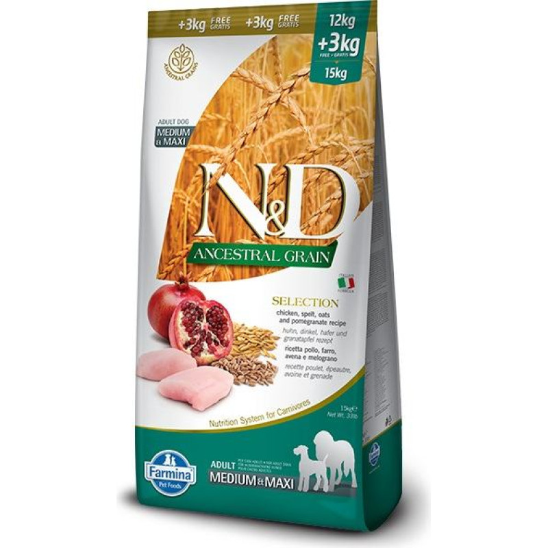 Farmina Pet Food N&D Ancestral Grain Canine 15 kg Adult Chicken