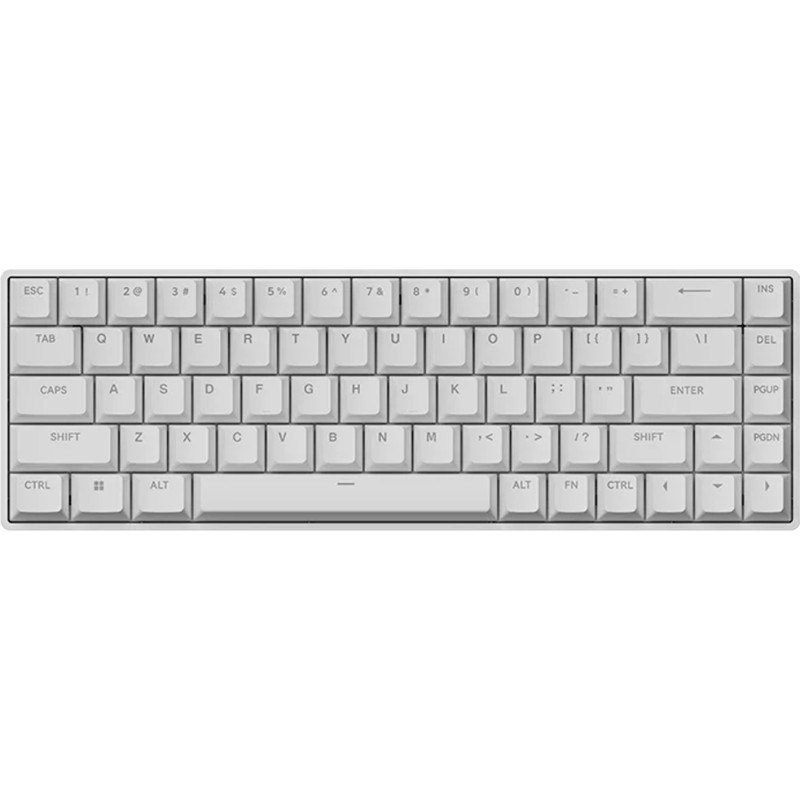 FGG FIRE68 RGB, Gateron Dual-Rail Universal Switch, White