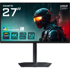 Gigabyte MO27U2 OLED 4K UHD Gaming Monitor - 3840 x 2160, 240Hz, 0.03ms, 1000 cd/m², Display HDR True Black 400, HDMI 2.1, Displayport 1.4
