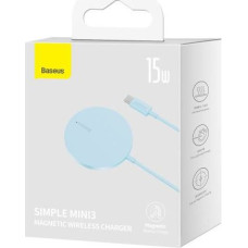 Baseus Wireless Charger Magnetic Simple Mini3, 15W, Blue (CCJJ040303)