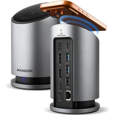 Axagon HMC-WL9 USB hub 9in1 HDMI DP GLAN PD wir cha