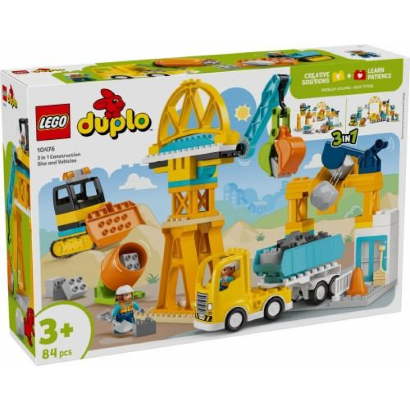 Lego Duplo Plac budowy z pojazdami 3w1 (10476)