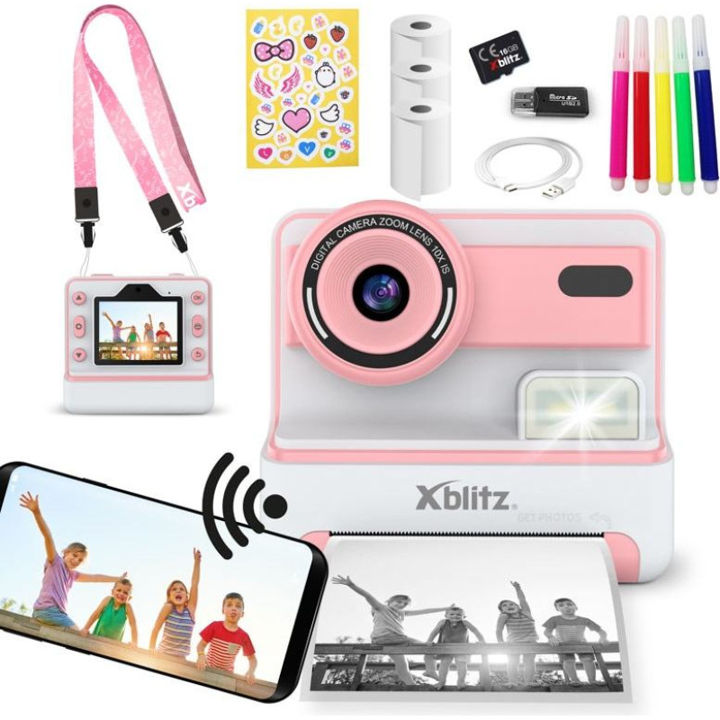 Xblitz FLASH PINK  INSTANT CAMERA WITH THERMAL PRINTER FOR CHILDREN