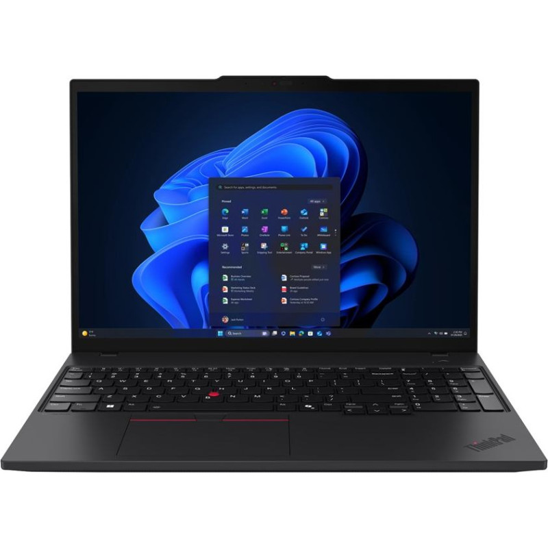 Lenovo ThinkPad T16 Gen 4 (Intel) Intel Core Ultra 7 255U Laptop 40.6 cm (16") WUXGA 16 GB DDR5-SDRAM 512 GB SSD Wi-Fi 6E (802.11ax) Windows 11 Pro English Black
