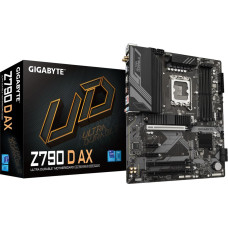 Gigabyte Z790 D AX Motherboard - Supports Intel Core 14th Gen CPUs, 12+1+1 Phases Digital VRM, up to 7600MHz DDR5 (OC), 3xPCIe 4.0 M.2, Wi-Fi 6E, 2.5GbE LAN, USB 3.2 Gen 2