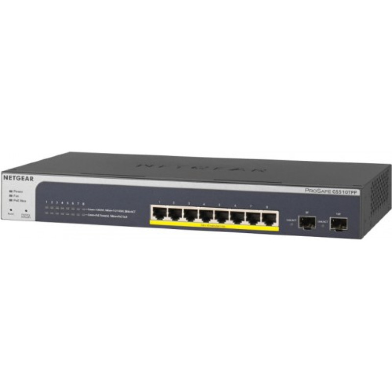 Netgear Switch GS510TPP 8x1Gb PoE+ (190W) 2xSFP