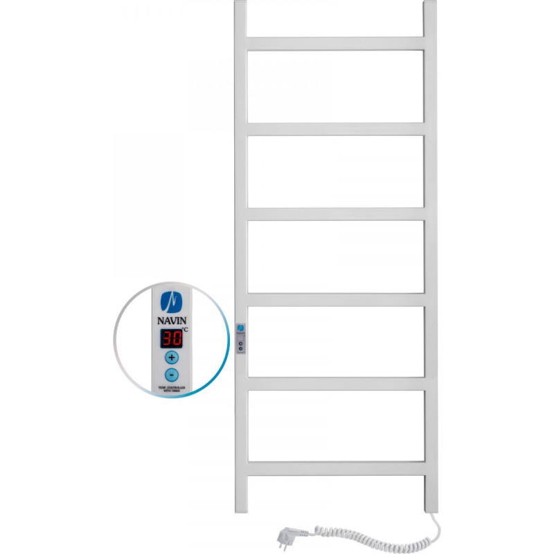 Navin Elektriskais dvieļu žāvētājs Nordic 500*1200 Digital, labā puse, balts, 12-841052-5012.