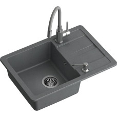 Quadron Izlietne ar maisītāju un dozatoru READY SMART, TQ6244RSSZ, pelēka