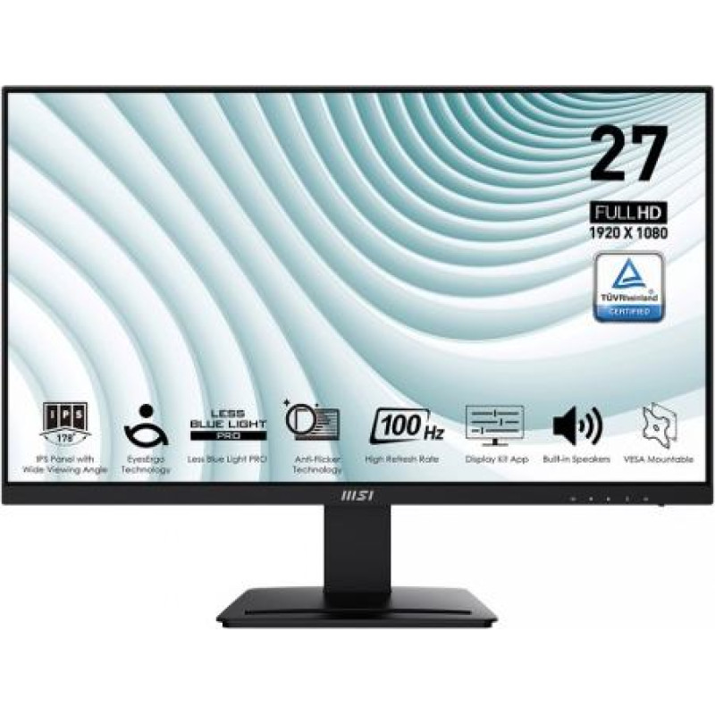 MSI Monitor 27 inches PRO MP273A LED/FHD/Flat/100Hz/black