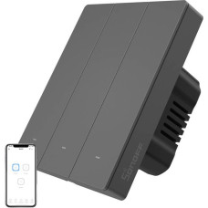Sonoff Smart WiFi wall switch SONOFF M5-3C-80 (3-channel, for frame, graphite)