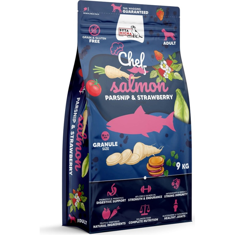 Syta Micha Chef Salmon, parsnip and strawberry - dry dog food - 9kg