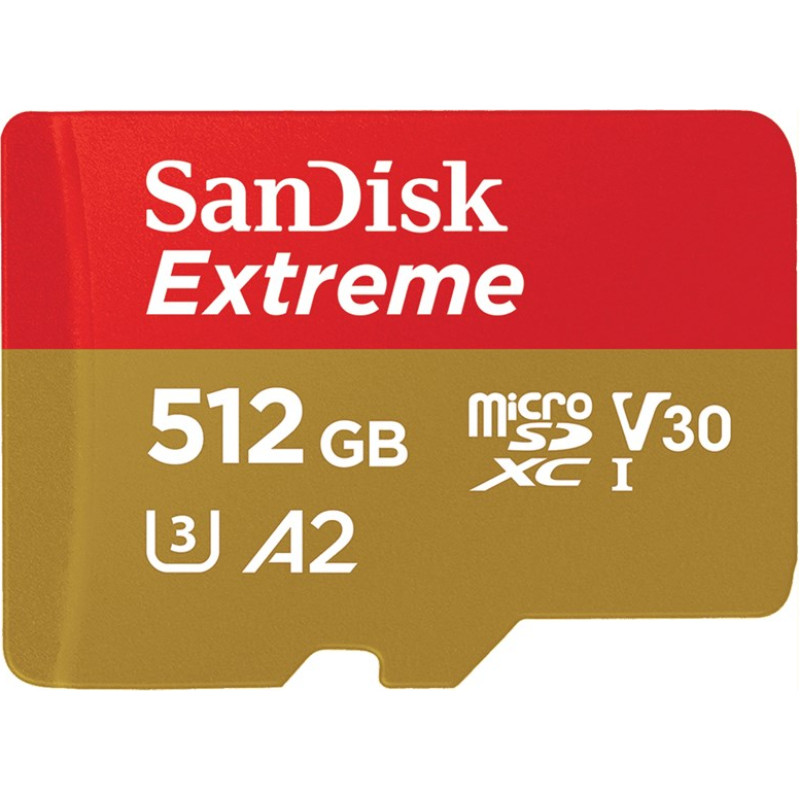 Sandisk Extreme 512 GB MicroSDHC UHS-I Class 10