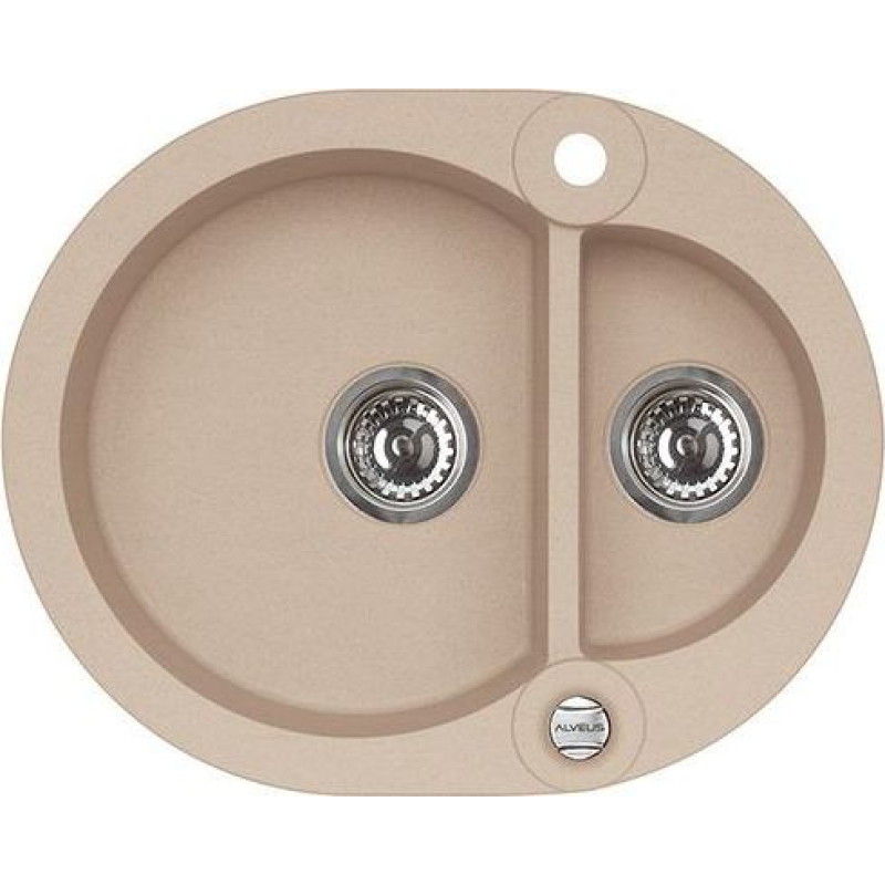 Alveus Granitinė plautuvė ALVEUS ROLL 80-55, smėlio + sifonas+ventilis 1218155