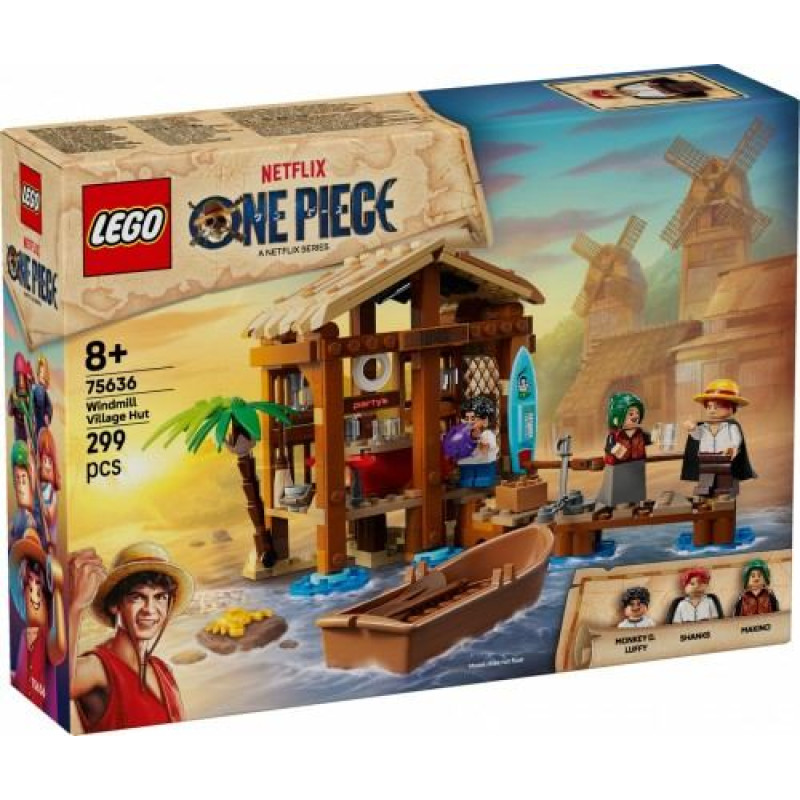 Lego Bricks One Piece 75636 Vējdzirnavu ciemata būda