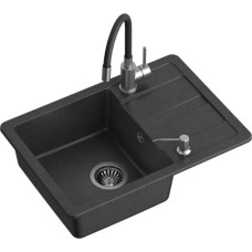 Quadron Plautuvė su mai&scaron;ytuvu ir dozatoriumi Quadron READY SMART, TQ6244RSCZ, juoda