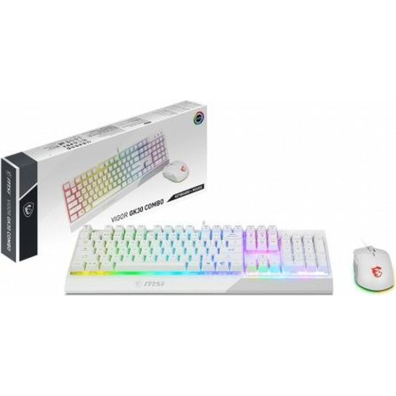 MSI Set Vigor GK30 Combo White Keyboard + Mouse