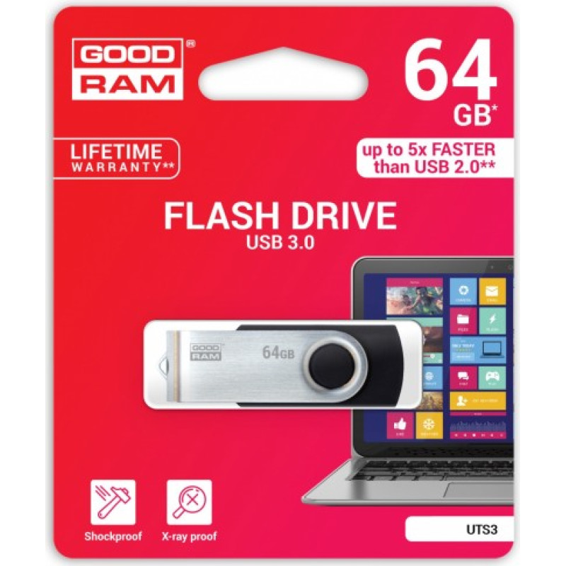 Goodram TWISTER BLACK 64GB USB3.0