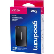 Goodram SSD drive HX200 2TB USB-C+A 1600/1500MB/s black