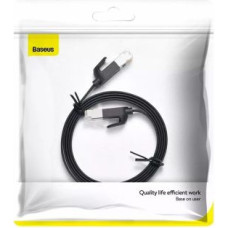 Baseus Network Cable High Speed (CAT6) of RJ45 (flat cable) 1000 Mbps, 1m, Black (PCWL-B01)