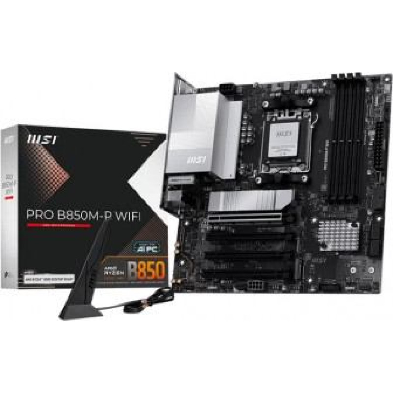 MSI Motherboard PRO B850M-P WIFI AM5 4DDR5 ATX
