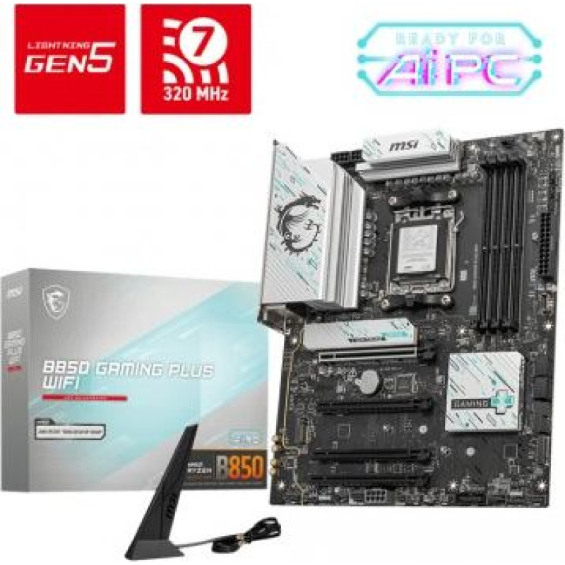 MSI Motherboard B850 GAMING PLUS WIFI A M5 4DDR5 ATX