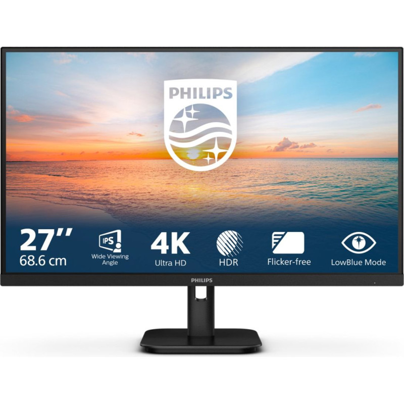 Philips 27E1N1800A/00 computer monitor 68.6 cm (27") 3840 x 2160 pixels 4K Ultra HD LED Black