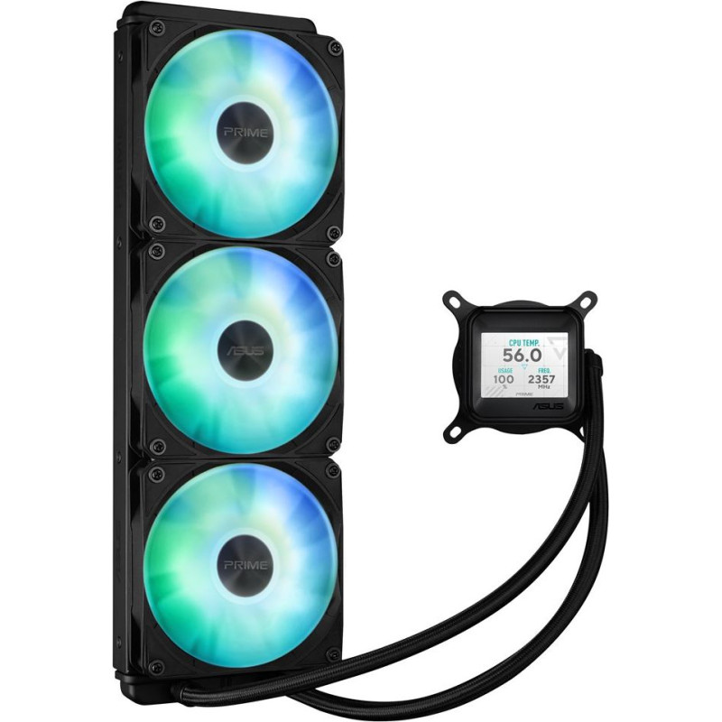 Asus Prime LC 360 ARGB LCD Processor All-in-one liquid cooler 12 cm Black