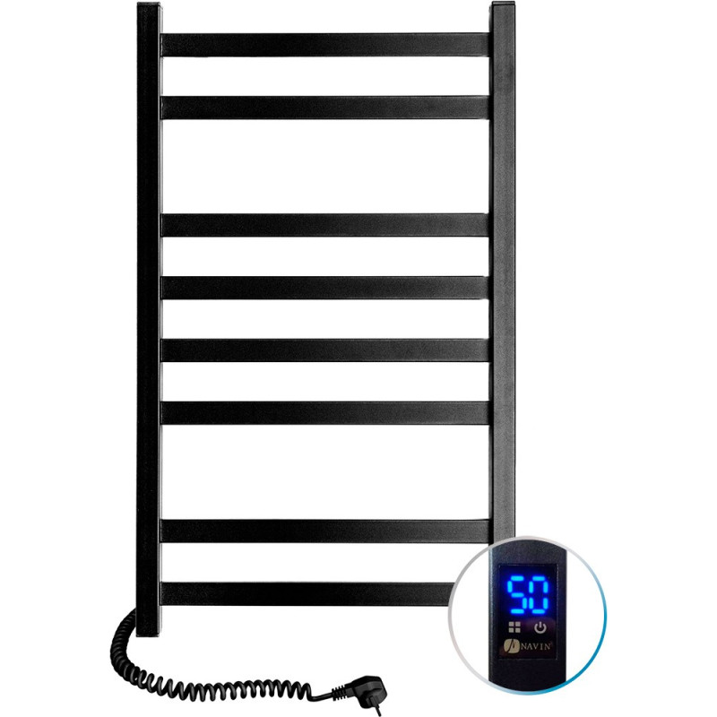 Navin Elektriskais dvieļu žāvētājs Avangard 480*800 Sensor kreisais, melns, 12-228153-4880.