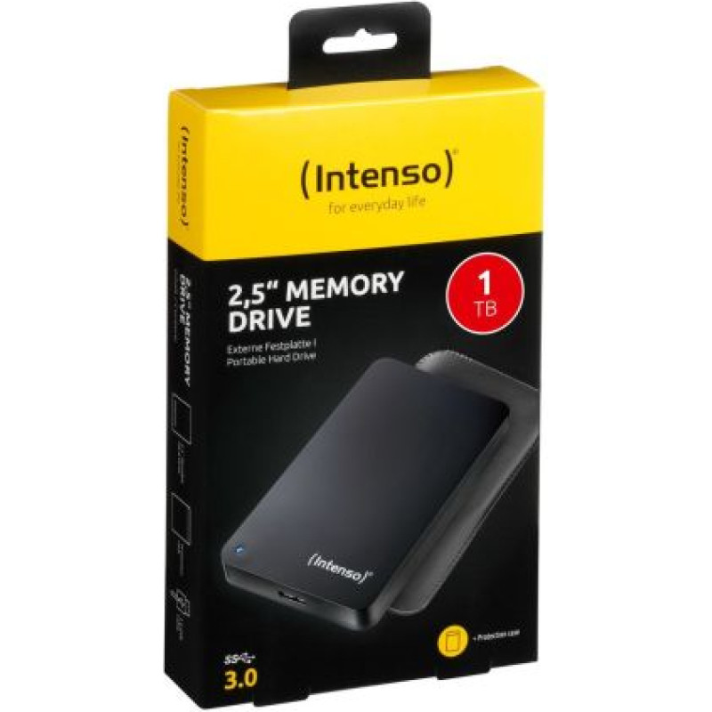 Intenso HDD ārējais 2.5" 1TB USB 3.2, ar ādas futrāli, melns EU (6023560)