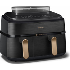 Philips 5000 series NA552/00 fryer Double 9 L Stand-alone 2750 W Hot air fryer Black, Gold