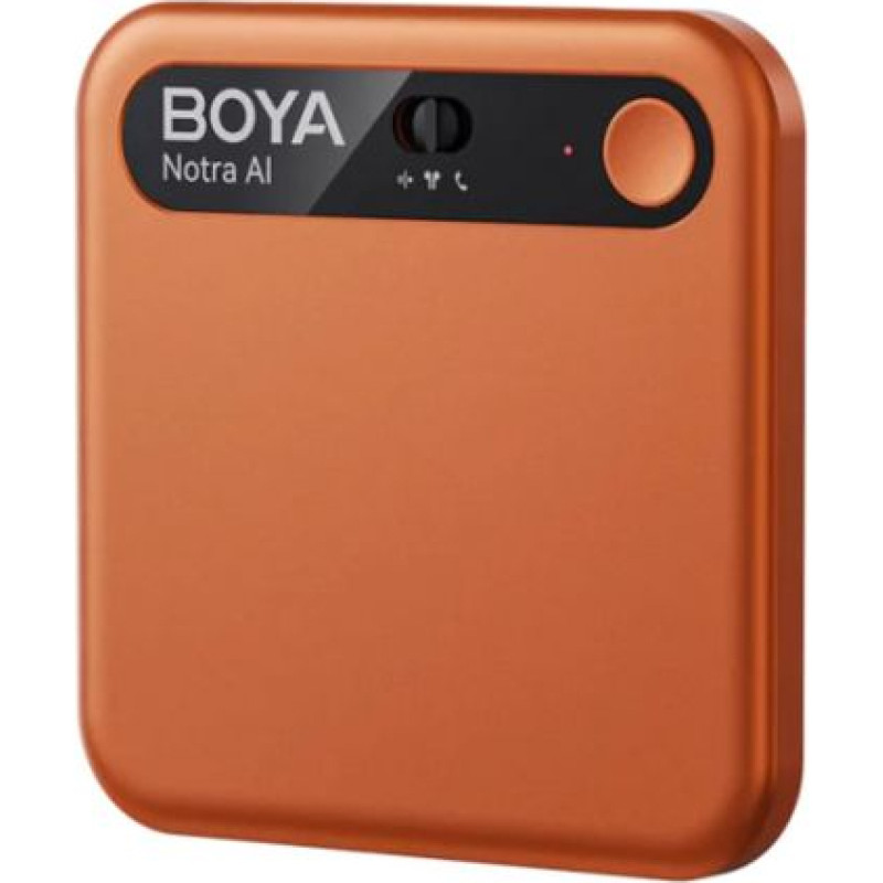Boya Notra AI powered audio transkriptors, summanizer un bezvadu piezīmju ierakstītājs, 64GB, kosmiskā oranža EU
