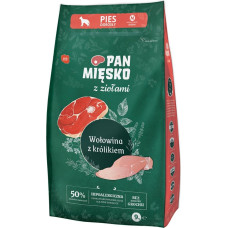 Pan Mięsko PAN MIĘSKO with herbs Beef with rabbit M - dry dog food - 9kg