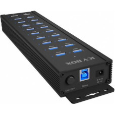 Icybox ICY BOX IB-HUB1720-U3 20 port HUB, 96 WATT PS